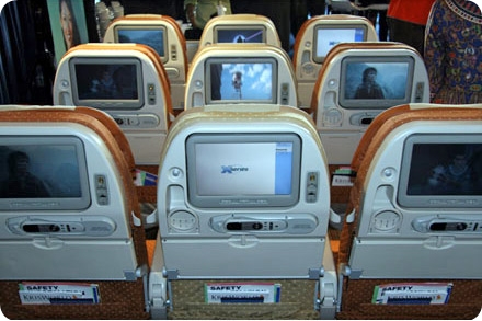 싱가폴 항공의 A380 개인 비디오 시스템 