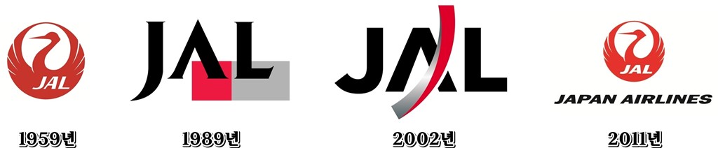 일본항공 로고 변화 