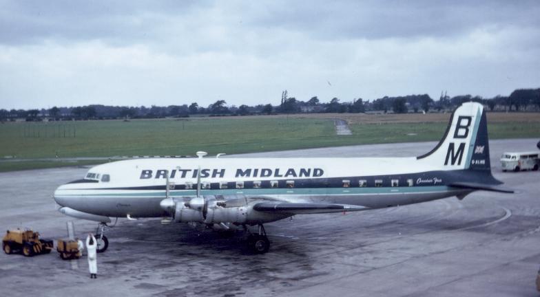 British Midland Airways 소속 Canadair C-4 Argonaut
